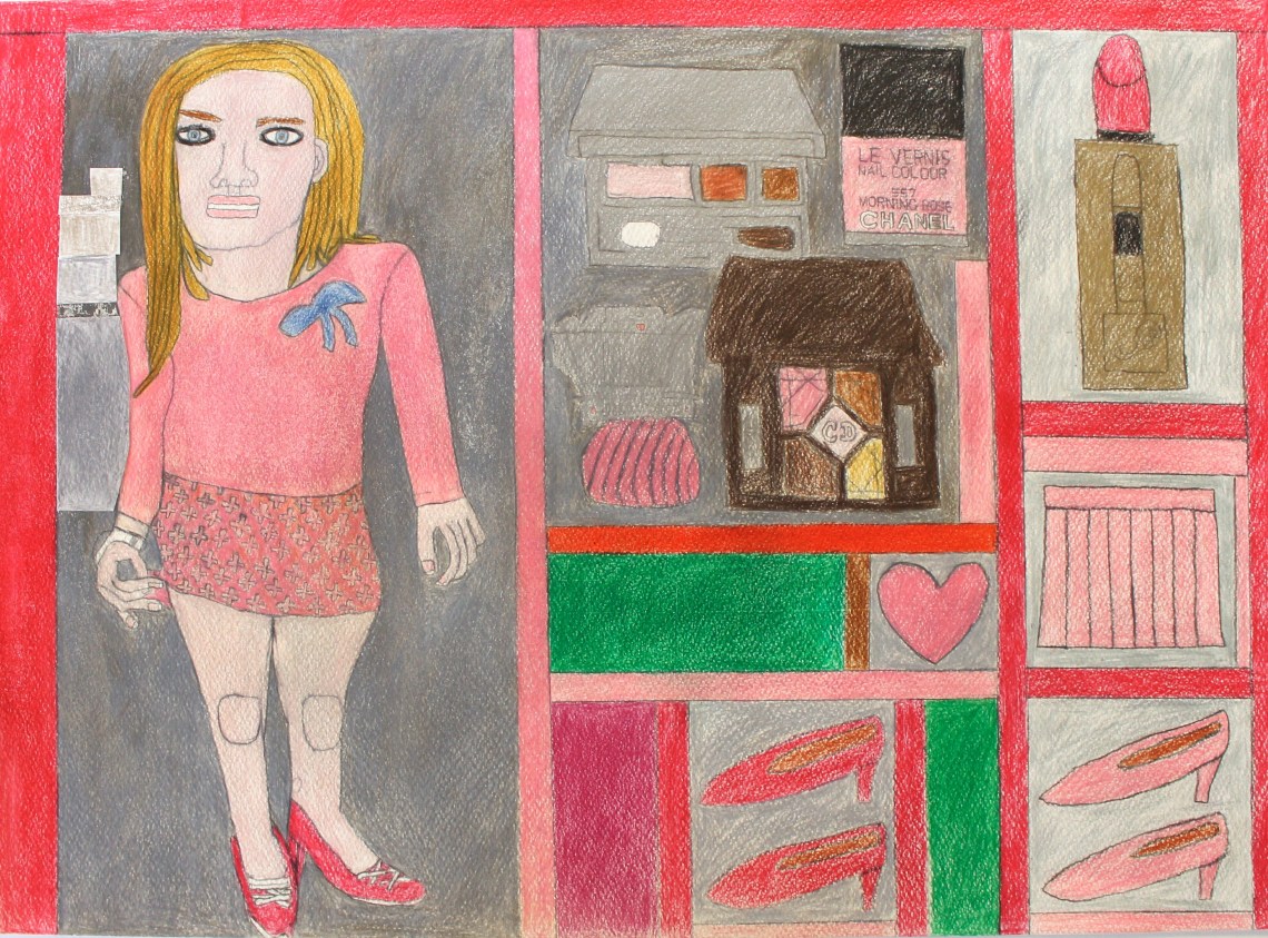 Yasuyuki Ueno, Untitled 17, 2013, 55 x 40 cm, colouring pencil on paper