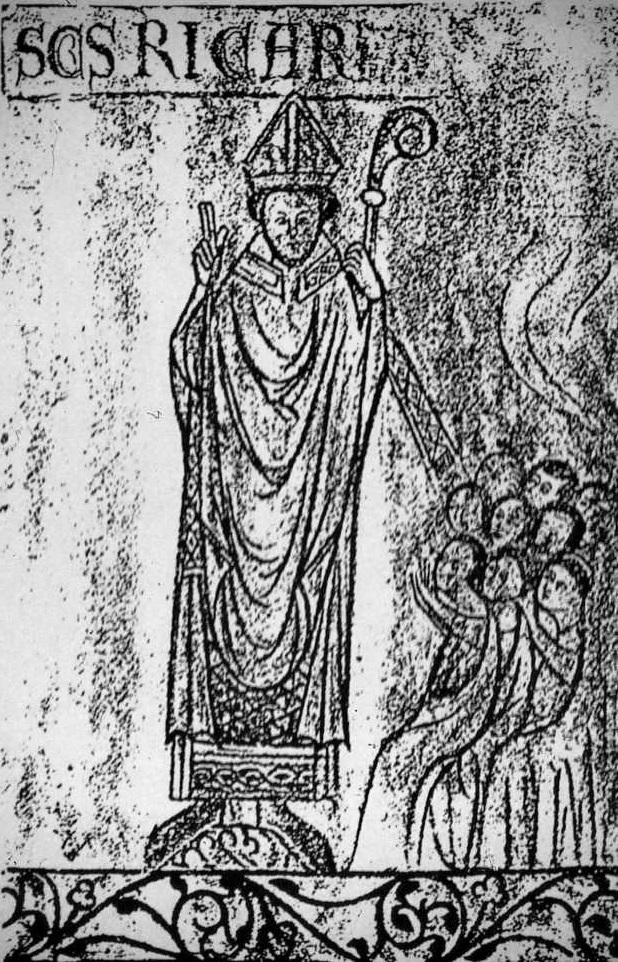 13th century wall painting of Saint Richard of Chichester