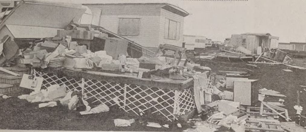 Devastation at the White Sands Caravan Park, Selsey